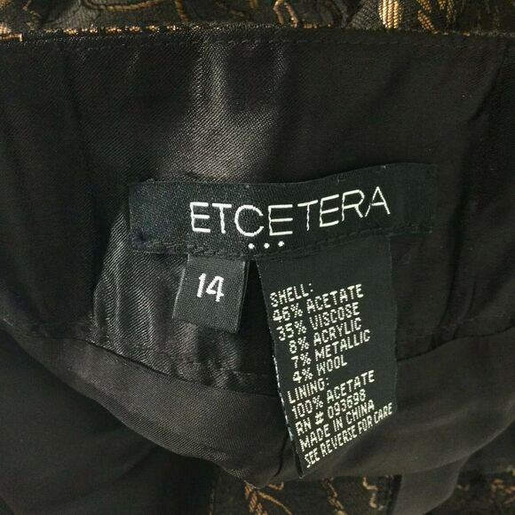Etcetera Dashing Brown Bronze Metallic Holiday Dress Pants Womens Size 14 NWT - Picture 7 of 9
